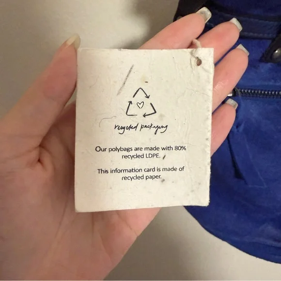 NWT Free People Blue Suede Bucket Bag - Picture 10 of 10